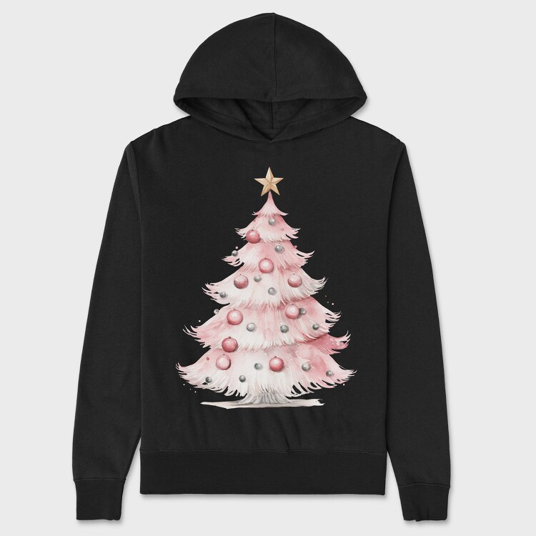 Watercolor Christmas Serenity, Hanorac Oversize Barbati (Unisex)