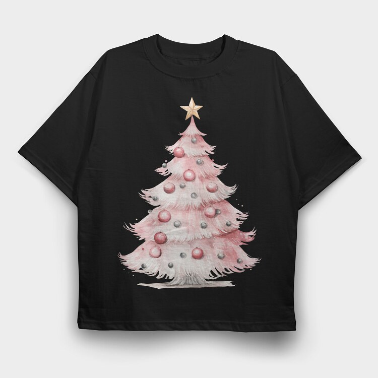 Watercolor Christmas Serenity, Tricou Oversize Barbati (Unisex)