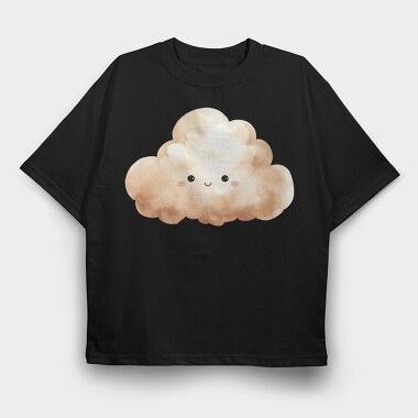 Watercolor Cloud Bear, Tricou Oversize Barbati (Unisex)