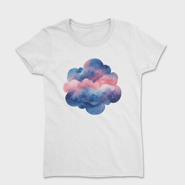 Watercolor Clouds Galaxy, Tricou Femei