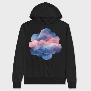 Watercolor Clouds Galaxy, Hanorac Oversize Barbati (Unisex)
