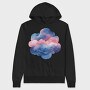 Watercolor Clouds Galaxy, Hanorac Oversize Barbati (Unisex)