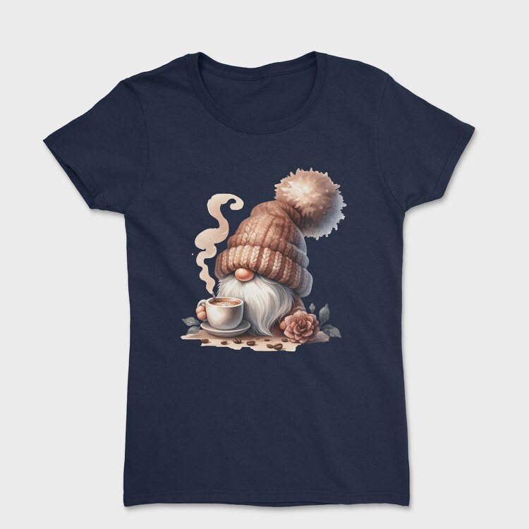 Watercolor Coffee Gnome, Tricou Femei