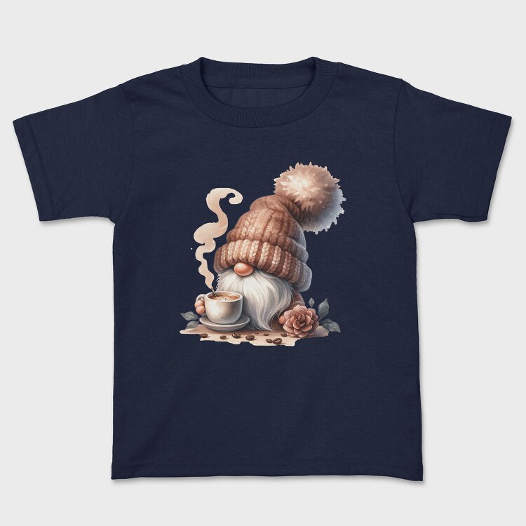 Watercolor Coffee Gnome, Tricou Copii