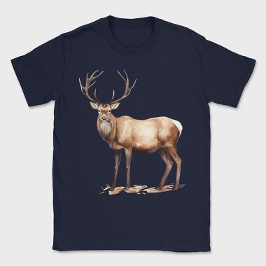 Watercolor Deer Antlers, Tricou Barbati (Unisex)