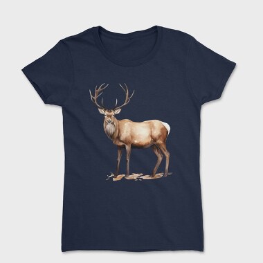 Watercolor Deer Antlers, Tricou Femei
