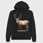 Watercolor Deer Antlers, Hanorac Oversize Barbati (Unisex)