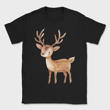 Watercolor Deer Cute, Tricou Barbati (Unisex)