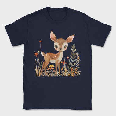 Watercolor Deer Floral, Tricou Barbati (Unisex)