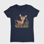 Watercolor Deer Floral, Tricou Femei