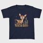 Watercolor Deer Floral, Tricou Copii