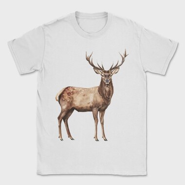 Watercolor Deer Majestic, Tricou Barbati (Unisex)