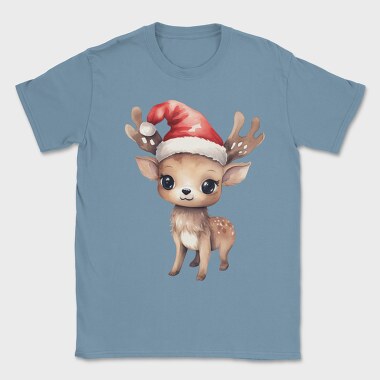 Watercolor Deer Santa, Tricou Barbati (Unisex)