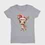 Watercolor Deer Santa, Tricou Femei