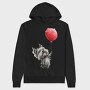 Watercolor Dog Balloon, Hanorac Oversize Barbati (Unisex)