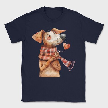 Watercolor Dog Love, Tricou Barbati (Unisex)