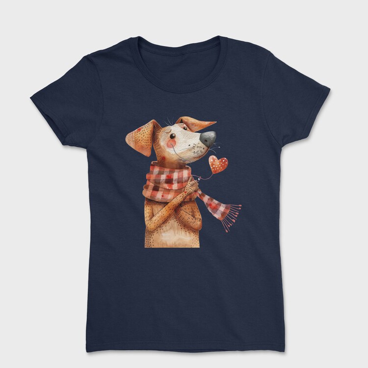 Watercolor Dog Love, Tricou Femei