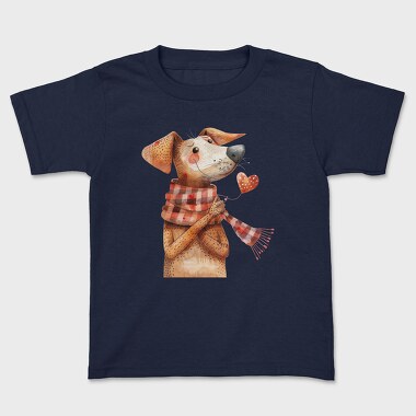 Watercolor Dog Love, Tricou Copii