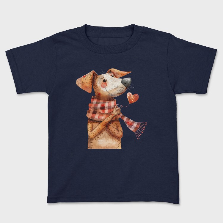 Watercolor Dog Love, Tricou Copii