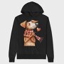 Watercolor Dog Love, Hanorac Oversize Barbati (Unisex)
