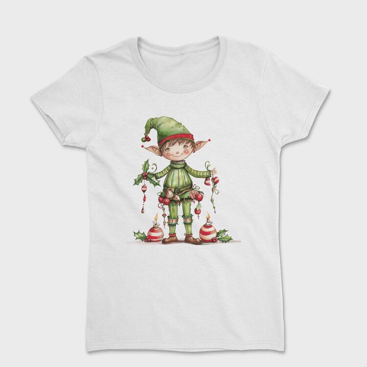 Watercolor Elf Xmas, Tricou Femei