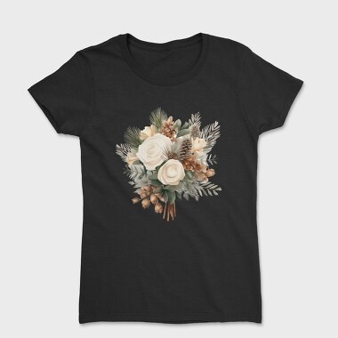 Watercolor Evergreen Bouquet, Tricou Femei