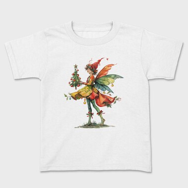 Watercolor Fairy Christmas, Tricou Copii