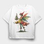 Watercolor Fairy Christmas, Tricou Oversize Barbati (Unisex)