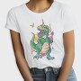 T Rex With Magic Wand Dino Fairy, Tricou Femei