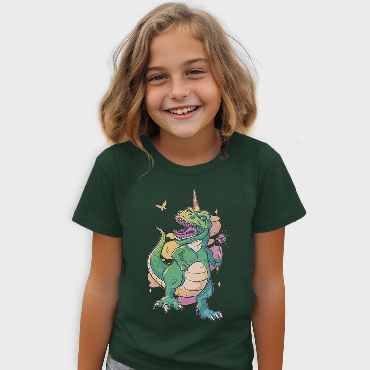 T Rex With Magic Wand Dino Fairy, Tricou Copii