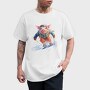 Watercolor Skiing Pig Ski Piggy, Tricou Barbati (Unisex)