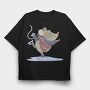 Ice Skating Mouse, Tricou Oversize Barbati (Unisex)