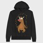 Christmas Reindeer Jumping Rope Lights, Hanorac Oversize Barbati (Unisex)
