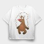 Christmas Reindeer Jumping Rope Lights, Tricou Oversize Barbati (Unisex)