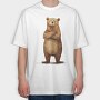 Watercolor Bear Wise, Tricou Oversize Barbati (Unisex)