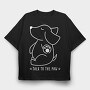 Talk To The Paw, Tricou Oversize Barbati (Unisex)