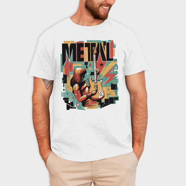Metal Musician Abstract Music 05, Tricou Barbati (Unisex)