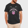 Funny Raccoon With Bubblegum And Glasses, Tricou Barbati (Unisex)