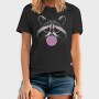 Funny Raccoon With Bubblegum And Glasses, Tricou Barbati (Unisex)