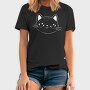 Cute Cat Filled Stroke Face, Tricou Barbati (Unisex)