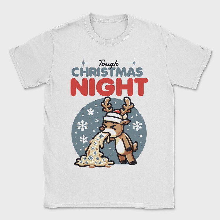 Christmas Sick Reindeer Night, Tricou Barbati (Unisex)