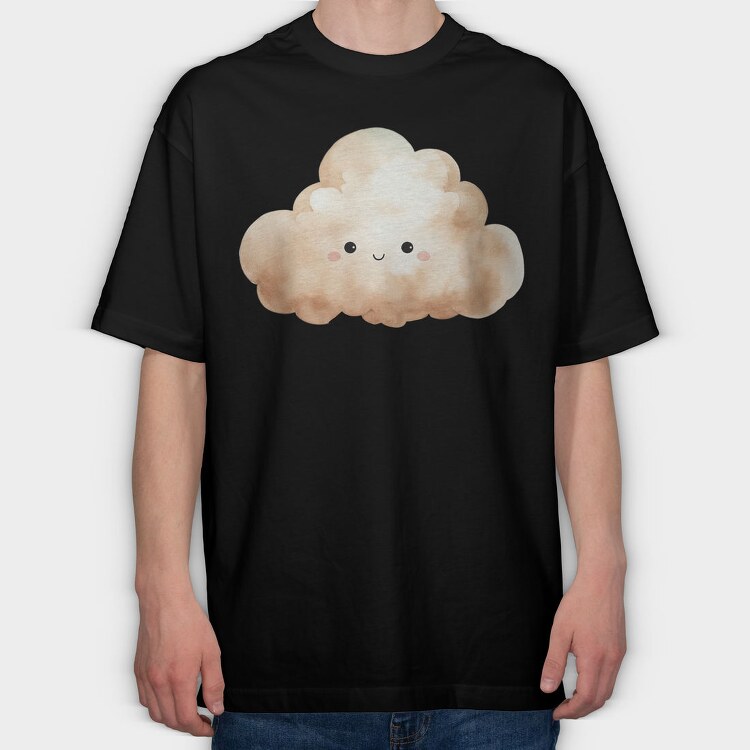 Watercolor Cloud Bear, Tricou Oversize Barbati (Unisex)
