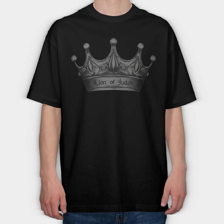 Lion Crown, Tricou Oversize Barbati (Unisex)