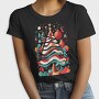 Abstract Christmas Tree Festivity, Tricou Femei