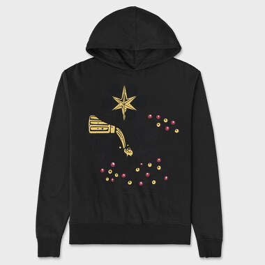 Christmas Skeleton Drinking Beer Beer Mas, Hanorac Oversize Barbati (Unisex)