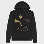 Christmas Skeleton Drinking Beer Beer Mas, Hanorac Oversize Barbati (Unisex)