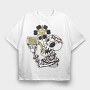 Christmas Skeleton Drinking Beer Beer Mas, Tricou Oversize Barbati (Unisex)