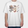 Bbq Elements, Tricou Oversize Barbati (Unisex)