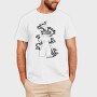 Abstract Statue With Plats Plants, Tricou Barbati (Unisex)