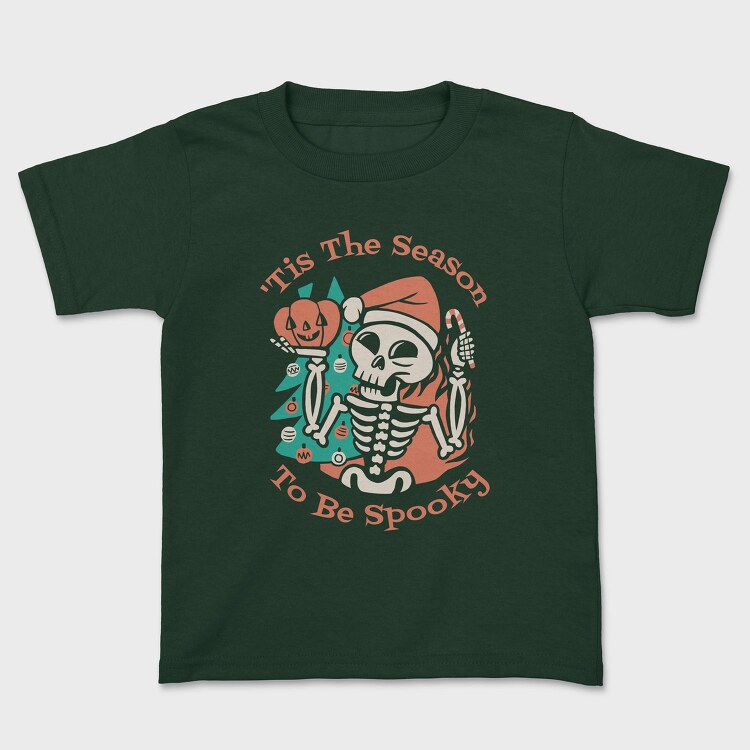Christmas Skeleton This The Season To Be Spooky, Tricou Copii